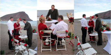 Typical Spanish Wedding on the Beach in the Canary Islands